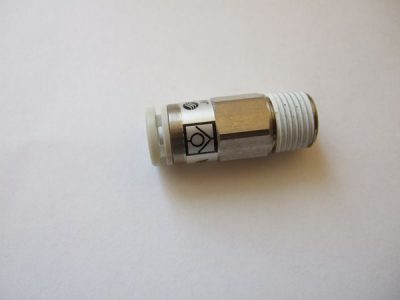 (LF1) Luftschluss gerade, Gewinde 1/8, Schlauch 6,00 mm- mit Rückschlagventil